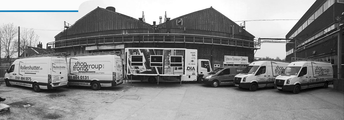 Shop Front Group Limited. Manchester based fabricators of Security Doors, Commercial Windows, Automatic Door Systems, Curtain Walling & Aluminium Shop Fronts